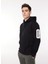 Kapüşon Yaka Siyah - Beyaz Erkek Sweatshırt Hew G511 Repocket_repocket Regular 2