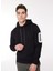 Kapüşon Yaka Siyah - Beyaz Erkek Sweatshırt Hew G511 Repocket_repocket Regular 3