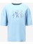 Bisiklet Yaka Mavi Erkek T-Shirt UMA23004TS 1