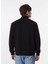 Siyah Erkek Fermuarlı Basic Düz Sweatshirt MML4WM-SWT9517 6