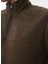 Haki Erkek Dik Relaxed Düz Polar Sweatshırt C4WM-SWT4201 4