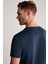 Logolu Pima Pamuk Lacivert T-Shirt 5