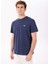 Lacivert Erkek Bisiklet Yaka Baskılı T-Shirt J4SM-TST7245 1