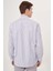 Erkek Regular Fit Çizgili Spor Gömlek Gri GM23Y231030_D55 2