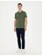 Haki Slim Fit Basic Tişört 4