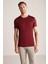 Bisiklet Yaka Bordo Basic T-Shirt 4