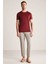 Bisiklet Yaka Bordo Basic T-Shirt 5