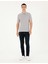 Açık Gri Melanj Slim Fit Tişört 4