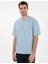 Açık Mavi Comfort Fit Basic Tişört 3