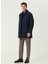 Lacivert Erkek Bisiklet Slim Fit Düz Kazak 1091812 3