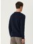 Lacivert Erkek Bisiklet Slim Fit Düz Kazak 1091812 5