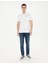 Beyaz Regular Fit Basic Tişört 4