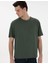 Koyu Yeşil Comfort Fit Basic Tişört 3