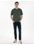 Koyu Yeşil Comfort Fit Basic Tişört 4