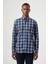 Erkek Regular Fit Ekose Spor Gömlek Lacivert GM22K222108_D39 1