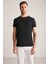 Kabartma Baskılı Siyah Pima Pamuk T-Shirt 2