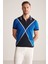Fermuar Detaylı Lacivert-Indigo Triko Polo 4