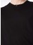 Siyah Erkek Düğmeli Bisiklet Yaka Basic T-Shirt F4SM-TST 0717 5