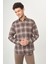 Erkek Regular Fit Uzun Kollu Flanel Gömlek Kahve GM22K222101_D11 1