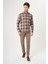 Erkek Regular Fit Uzun Kollu Flanel Gömlek Kahve GM22K222101_D11 2
