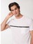 Bisiklet Yaka Baskılı Beyaz Erkek T-Shirt F4SM-TST 0941 2