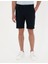 Lacivert Slim Fit Dokuma Şort 2