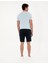 Lacivert Slim Fit Dokuma Şort 4