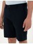 Lacivert Slim Fit Dokuma Şort 5