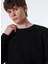 Siyah Erkek Bisiklet Relaxed Fitilli Sweatshirt M4WM-SWT-1808 1