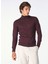 Bordo Melanj Erkek Yarım Balıkçı Yaka Basic Kazak F4WM-KZK 2841 3