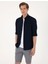 Lacivert Slim Fit Uzun Kollu Gömlek 1