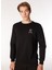 Siyah Erkek Bisiklet Relaxed Baskılı Sweatshirt J4WM-SWT7220 2