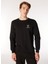 Siyah Erkek Bisiklet Relaxed Baskılı Sweatshirt J4WM-SWT7220 3