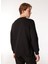 Siyah Erkek Bisiklet Relaxed Baskılı Sweatshirt J4WM-SWT7220 5