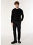 Siyah Erkek Bisiklet Basic Nakışlı Sweatshirt M4WM-SWT-1559 2