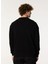 Siyah Erkek Bisiklet Basic Nakışlı Sweatshirt M4WM-SWT-1559 5