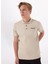 Bej Erkek Polo Yaka Basic Polo T-Shirt D4SM-TST3283 3