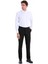 Beyaz Slim Fit Düz Pamuklu Slim Yaka Uzun Kollu Klasik Gömlek 4