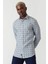 Erkek Slim Fit Uzun Kollu Desenli Spor Gömlek Lacivert GM22Y221153_C39 1