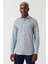 Erkek Slim Fit Uzun Kollu Desenli Spor Gömlek Lacivert GM22Y221153_C39 4