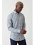 Erkek Slim Fit Uzun Kollu Desenli Spor Gömlek Lacivert GM22Y221153_C39 5
