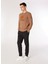 Açık Kahve Erkek Bisiklet Relaxed Nakışlı Sweatshirt D4WM-SWT3332 2