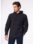 Lacivert Erkek Kapüşonlu Loose Fit Su Itici - Bi Strech Gömlek F4SM-GML 0113 3