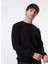 Siyah Erkek Bisiklet Basic Düz Sweatshirt MML4WM-SWT9518 3