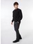 Siyah Erkek Bisiklet Basic Düz Sweatshirt MML4WM-SWT9518 4