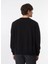 Siyah Erkek Bisiklet Basic Düz Sweatshirt MML4WM-SWT9518 5