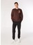 Kahve Erkek Bisiklet Relaxed Nakışlı Sweatshirt D4WM-SWT3078 2