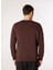 Kahve Erkek Bisiklet Relaxed Nakışlı Sweatshirt D4WM-SWT3078 5
