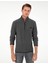 Antrasit Regular Fit Yarım Fermuarlı Polar Sweatshirt 3