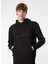 Siyah Erkek Kapüşon Slim Fit Sweatshirt 6DPM22PJUAZ 5